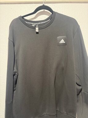 adidas Black Crew Sweatshirt with Small Chest Logo